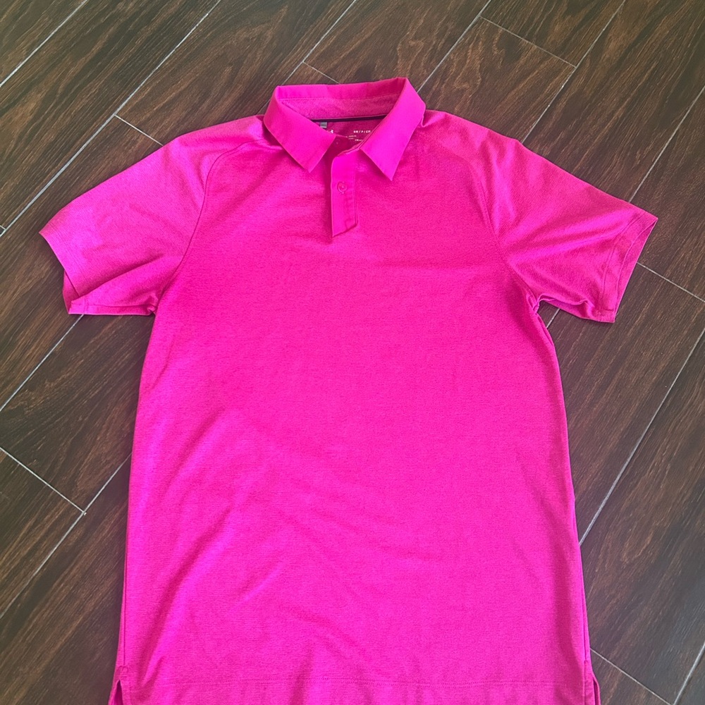 Under Armour Bright Pink Polo Shirt